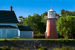 Weathered Isle La Motte Lighthouse in Northern Vermont